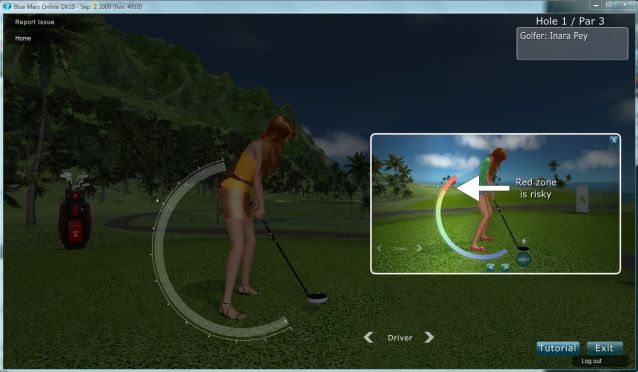 Golfing tutorial in action