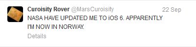 Curoisity rover-tweet