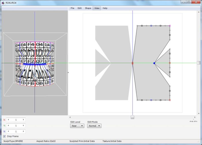 Rokuru - create symmetrical designs as sculpts or meshes