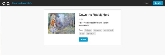 One of the options ("albums"?) within the Dio website