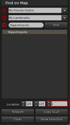 When tpying the name of a region into the world map, the elevation defaults to 2m