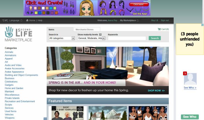 Ads now on the SL Marketplace - although initial offering suggest some refinement of the filters might be in order