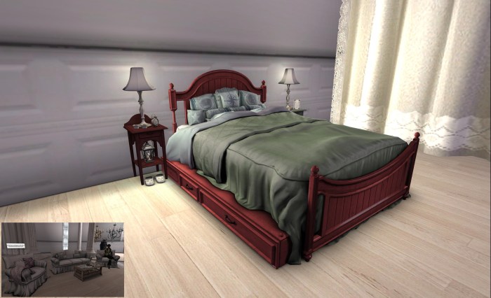LAQ Decore furnishing represent good value for money - low prim count / LI, colour-changing, multiple poses and options. The bed and beside tables (with working lamps / candles) shown in the main picture and the lounge suite inset.