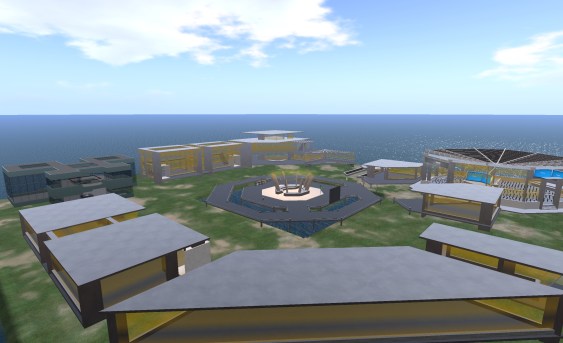 The deafult region with New World Studio and the (just visible) default male avatar