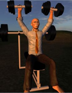 Maestro Linden likes to work-out during meetings