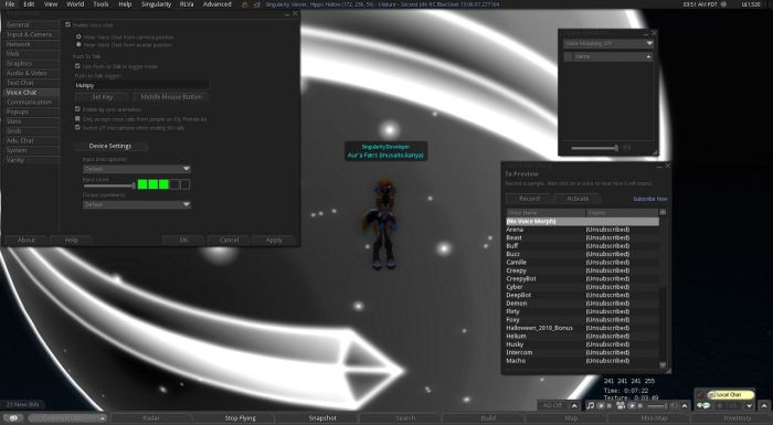 Voice morphing and updates in singularity 1.8.1 (image courtesy of the Singularity team)