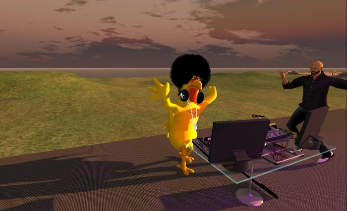 Caleb Linden (r) gets down; Baker Linden does his rendition of The Funky Chicken