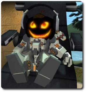 Nyx Linden, Tiny RobotTM, is in the Halloween spirit