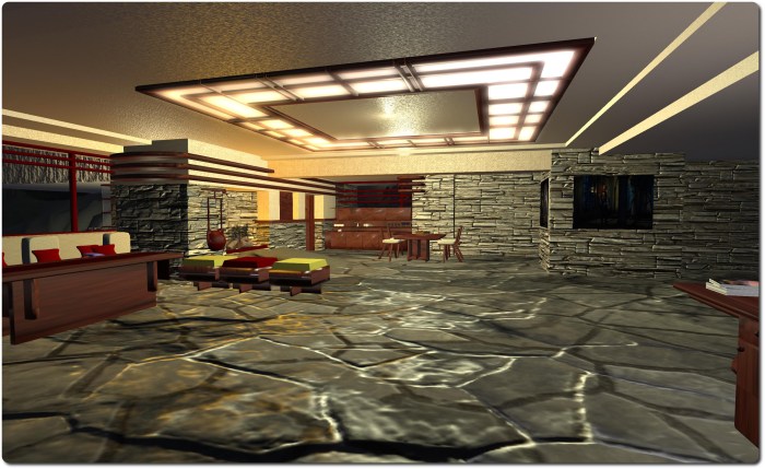 The Great Room with materials added