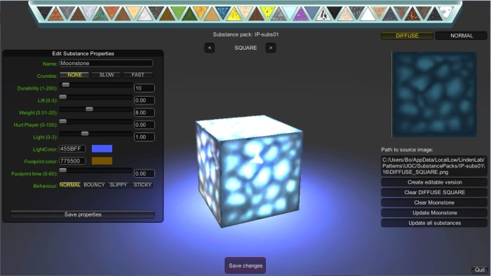 Ther Patterns standalone Substance Editor
