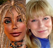 Colleen Crary (r) and her SL avatar, Anya Ibor