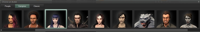 The "Vampire" avatars - although "Horror" might have been a better title