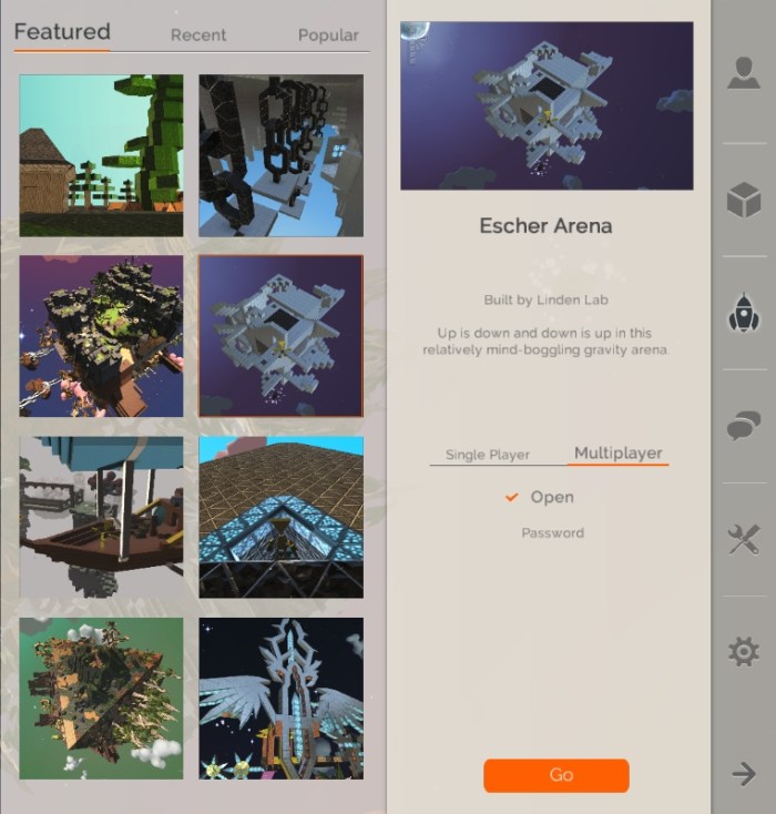 It's a lot easier to preview Patterns worlds - your own or those in the Cosmos - with the new release of Patterns