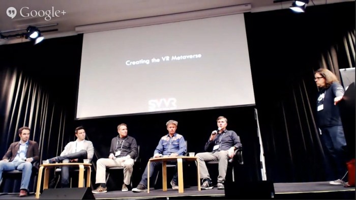 The panel and Bernard Drax (r) - image via Brian Hart / You Tube