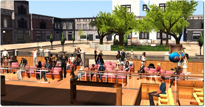 People were already arriving for the presentation well in advance of the start time