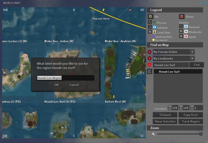 Adding a region to the Region Tracker via the World Map and the Track Region button