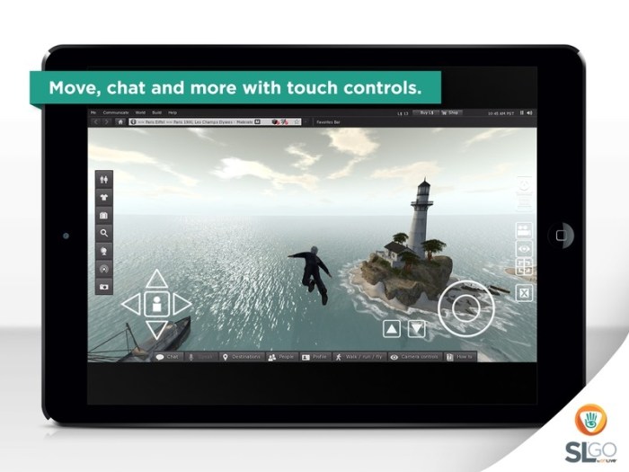 SL Go on the iPad (image courtesy of OnLive)