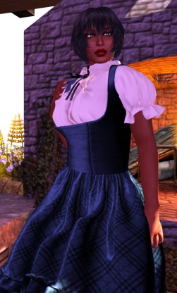 The blue design from Juno Mertel in  the Do It In A Dress range