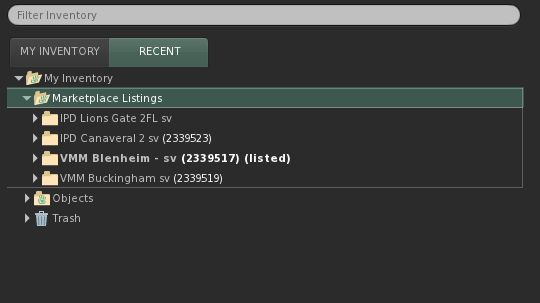 Remember, the Marketplace Listing panel is actually a folder in your inventory; so if you delete something in it, you're deleting it from inventory & will need to recover it from Trash before purging to avoid losing it completely