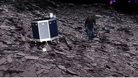 Rumours that Philae had to manoeuvre in order to avoid BBC Science Editor David Shukman are entirely false! (with apologies to the Daily Telegraph!)