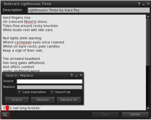 Text in note cards can now be searched