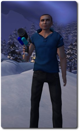 Ebbe, Get Your Gun! - my first encounter at the park was a snowball gun toting Ebbe Linden!
