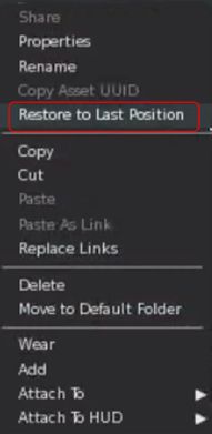 Restore to Last Position as found in Firestorm's inventory context menu