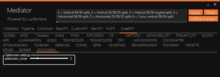 You can also adjust the settings for individual shaders, customising the output to suit your needs