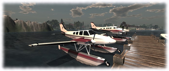 The Baron (front) and the King Air in their "matching outfits") largely based on VetronUK paint kits