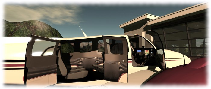 The cabin obviously isn't as expansive or plush as the King Air, but seats up to four in the back