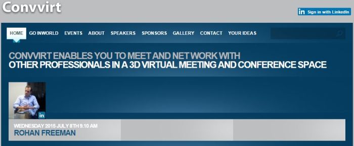 Sine Wave also produce Convvirt, a business-oriented space built on Unity 3D. Whether it is to form a part of the overall sinewave.space "federation" of virtual worlds is unclear, but it is listed as a part of the also listed under the Sinewave.space portfolio, so one assumes so