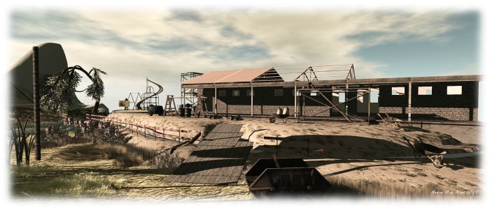 The events area includes a replica of the Nakuru school under construction, which will gradually complete itself over the course of the weekend as donations are received