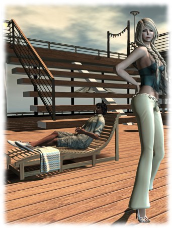 Abnor Mole takes in the sun while Frost Mole enjoys people enjoying the fruits of her labour