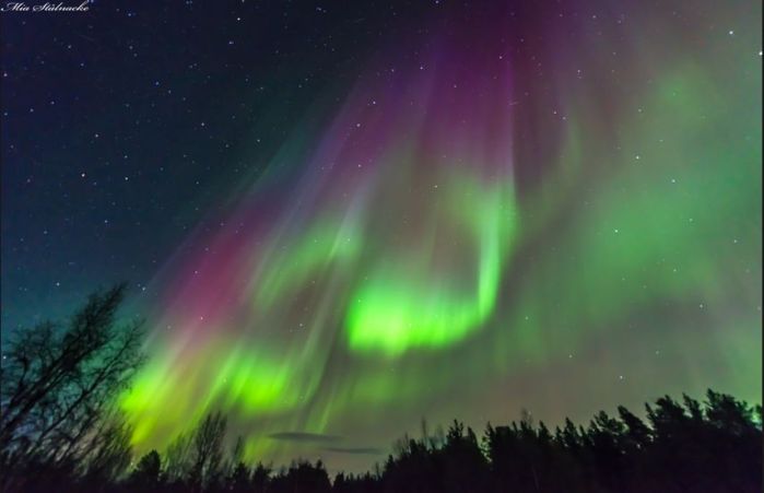 Astrophotographer Mia Stålnacke caught this aurora display over Kiruna, Sweden, in March 2015