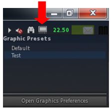The Presets icon allow you to easily access your graphics presets