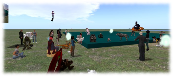 People arrive for the first public Bento user group meeting on Aditi