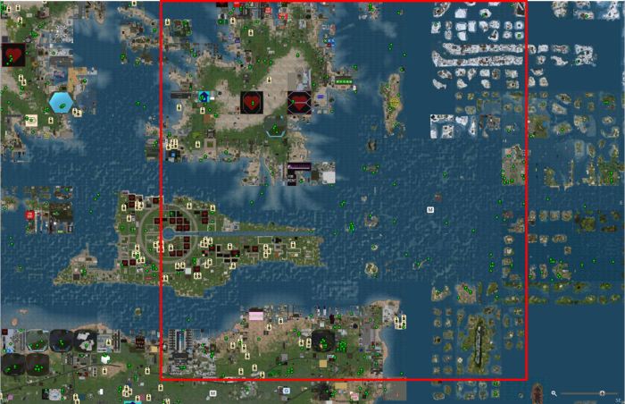 Sansar scenes will be "kilometres" on a side: a previously figure mentioned has been up to 4km on a side, representing an area of 256 SL regions