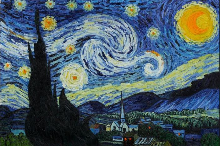 The Starry Night, part of the permanent collection at the Museum of Modern Art, New York City