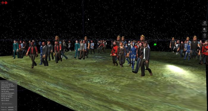 200 avatars on a High Fidelity server as the comes starts into optimising avatar concurrency (image: High Fidelity)