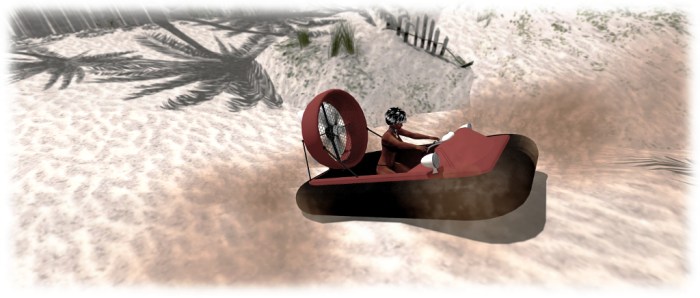 The Hovercraft 1.0 on land