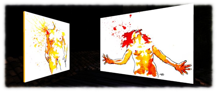 Art on Roofs: RED - GIRLS - HOT - FRUIT