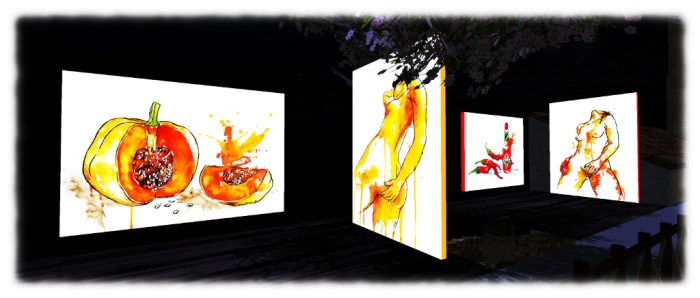 Art on Roofs: RED - GIRLS - HOT - FRUIT