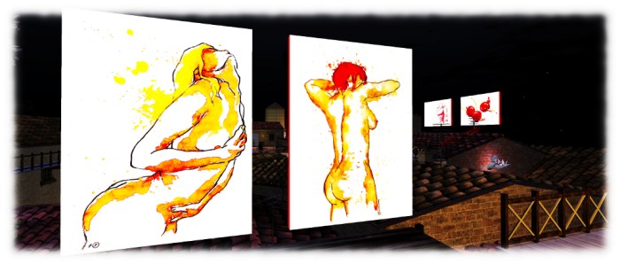 Art on Roofs: RED - GIRLS - HOT - FRUIT