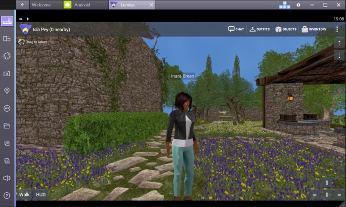 Running Lumiya via Bluestacks on a Windows notebook