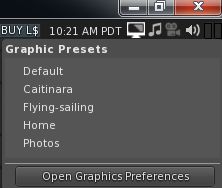 he quickest way to load a preset is via the Graphics Preset icon, which also allows you to open Preferences > Graphics
