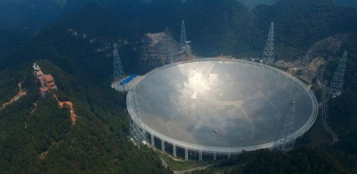 FAST was announced as being operational on Sunday, September 25th in nationwide news reports in China. Credit: CCTV