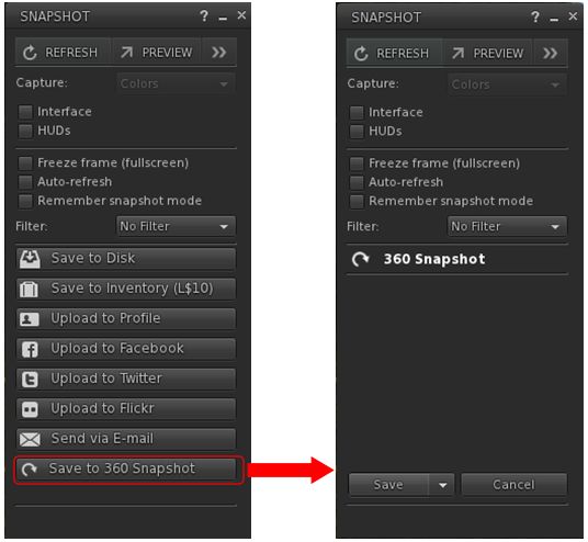 The new 360-snapshot option in the test viewer