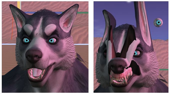 The BUG-40672 issue as seen in the Bento viewer, and apparently the result of "bad" joint overrides defined in the pre-Bento model, and changes made to how overrides are handled in the Bento viewer