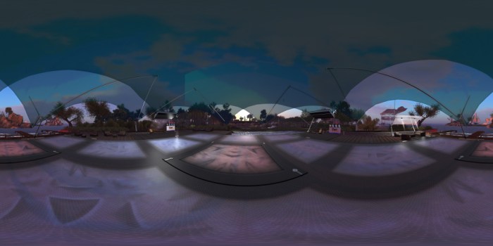 A panoramic image of Holly Kai Park's pavilion, captured in the news 360-degree snapshot viewer - see below