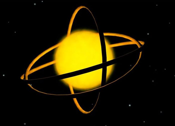 Is Tabby's Star surrounded by elements of a energy-gathering structure 